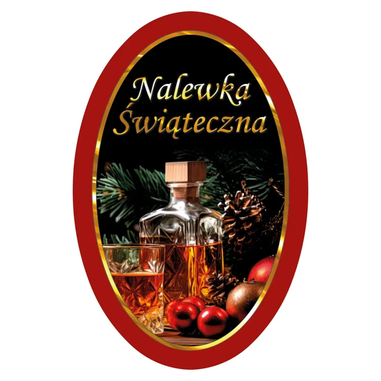 Etykiety elipsa swiateczne premium bimberek 2