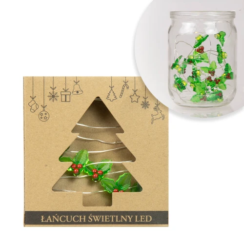 lancuch swietlny led ostrokrzew swiateczny bimberek