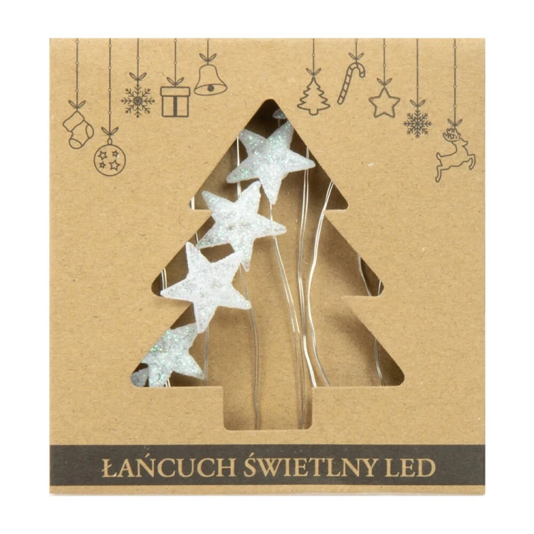 Lancuch swietlny led gwiazdki bimberek