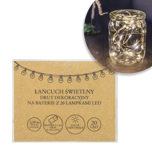 drut dekoracyjny led lancuch swietlny bimberek