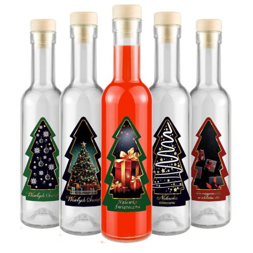 Butelka Futura 250ml z etykieta choinka Bimberek