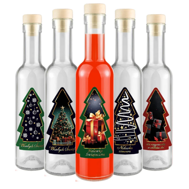 Butelka Futura 250ml z etykieta choinka Bimberek
