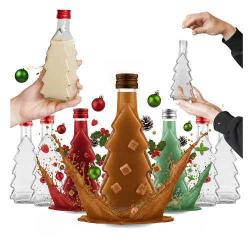 butelka swiateczna choinka 250ml bimberek 3