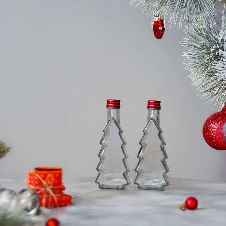Butelka swiateczna bimberek choinka 250ml 7