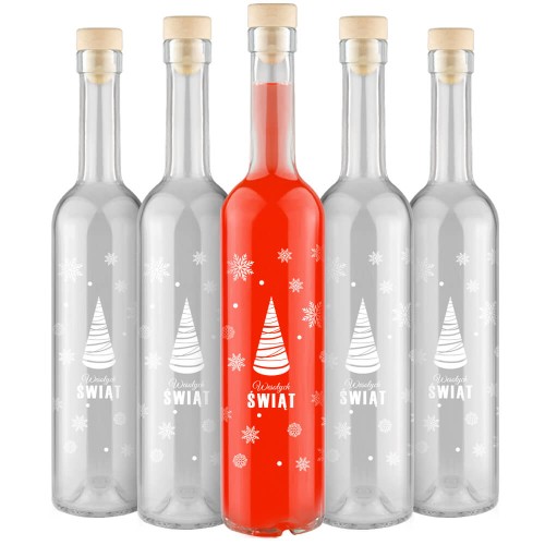 butelka ze świątecznym nadrukiem Futura 500ml Bimberek hurt