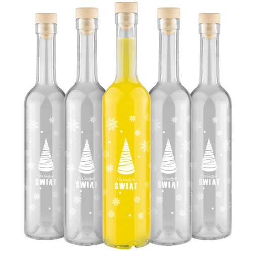 butelka ze świątecznym nadrukiem Futura 500ml Bimberek hurtownia