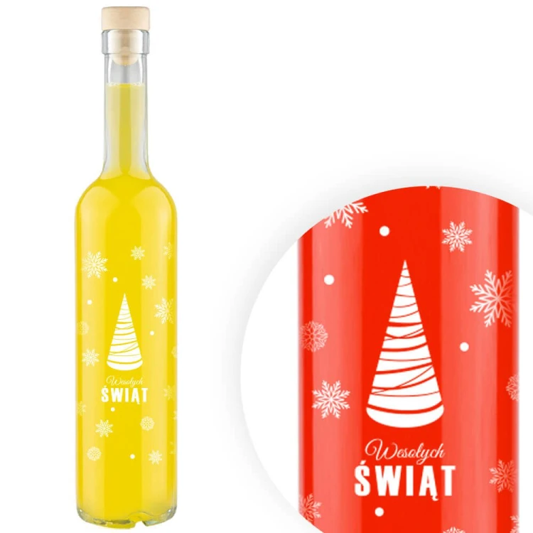 Świąteczna butelka z nadrukiem Futura 500ml Bimberek