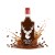 swiateczna butelkaz nadrukiem fala 500ml likier kawowy