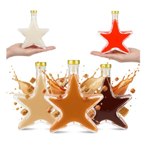 szklana butelka gwiazda 200ml bimberek zestaw