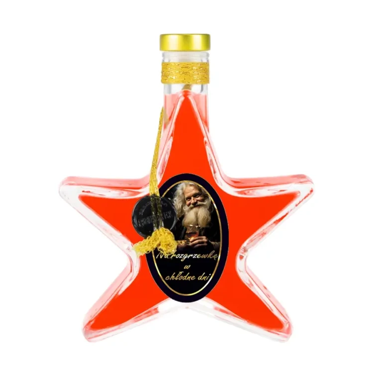zdobiona butelka gwiazdka 200ml Bimberek 1
