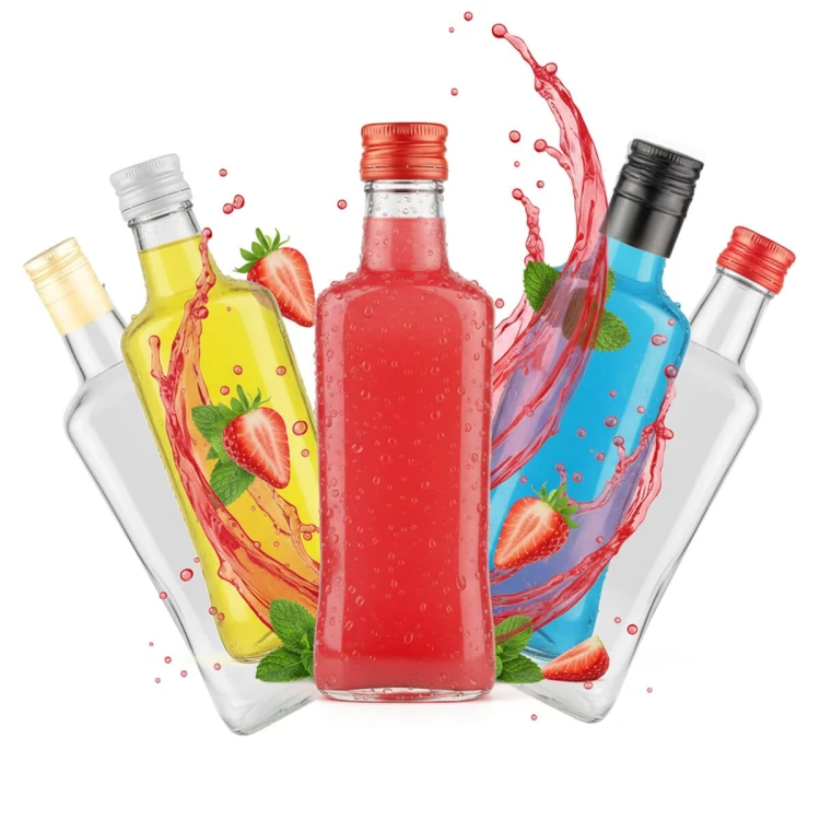 Szklana butelka 200ml Diva Bimberek zestaw hurt