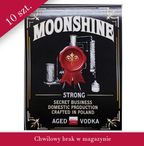 Etykieta na wódke moonshine księżycówkę bomberek