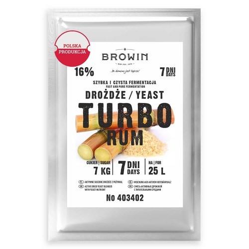 Drożdże do rumu Turbo Rum browin Bimberek