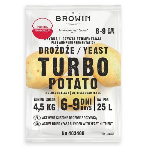 Drożdże gorzelnicze Turbo Potato Browin Bimberek.pl