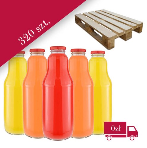 Butelka na sok Fruit 1l Bimberek hurtownia butelek szklanych pół palety