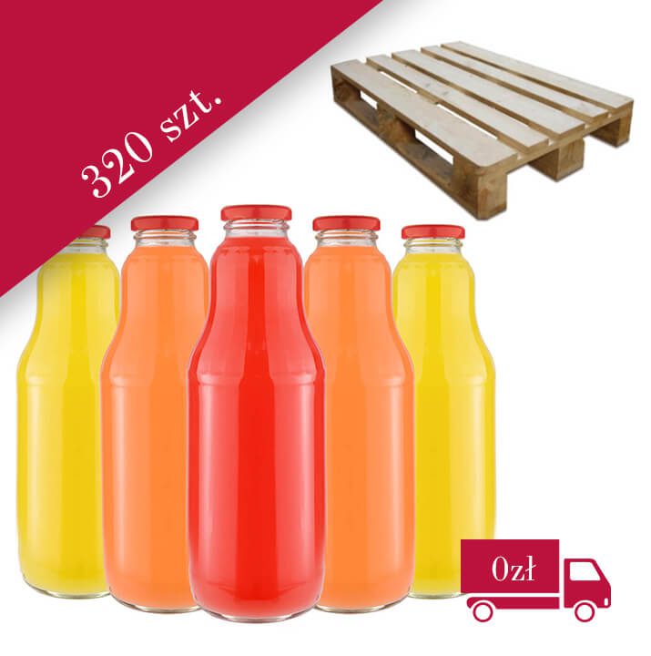 Butelka na sok Fruit 1l Bimberek hurtownia butelek szklanych pół palety