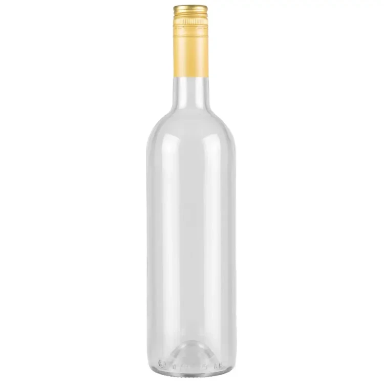 Butelka winoo na zakretke dluga zlota bezbarwna bimberek