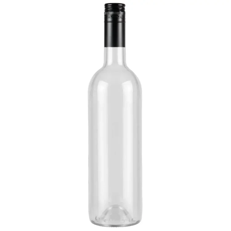 Butelka winoo na zakretke dluga czarna bezbarwna bimberek
