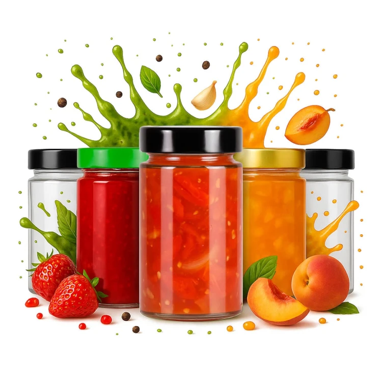 Sloik na przetwory Aria 245ml bimberek zestaw