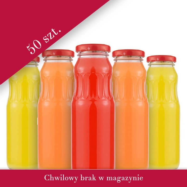 Zestaw butelek szklanych 250ml Juice Bimberek 50 sztuk brak