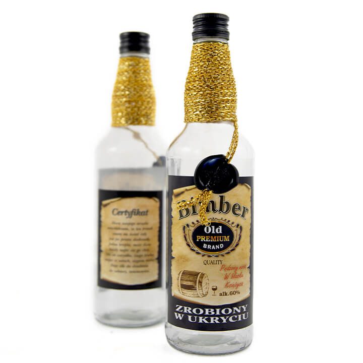 butelka zdobiona monopol 0,5l