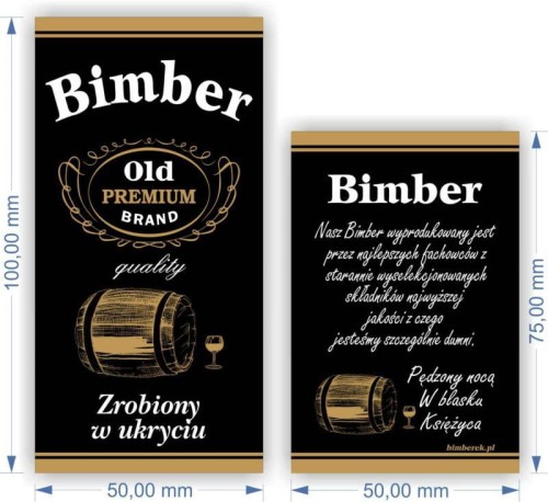 bimber zrobiony w ukryciu etykiety