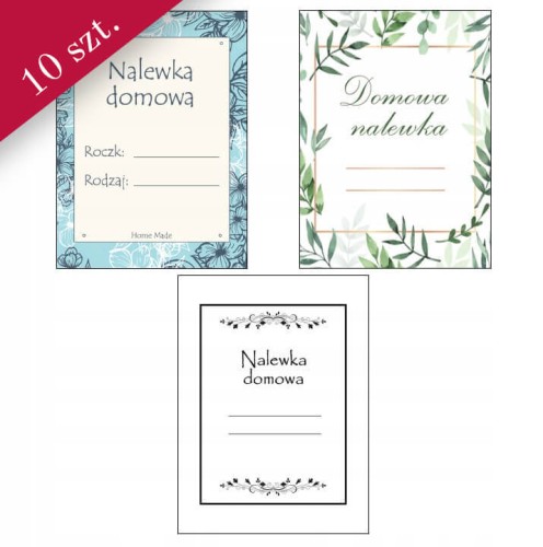 Naklejki etykiety na nalewki bimberek sklep