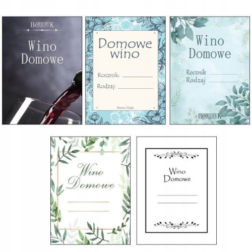 Etykieta na wino domowe bimberek