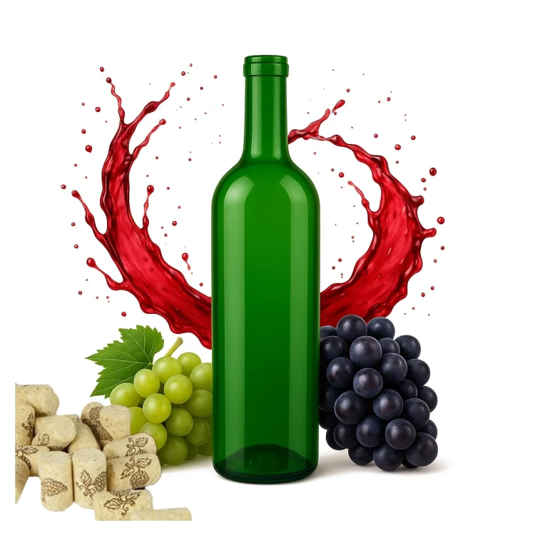 Butelka na wino zielona bordeaux bimberek