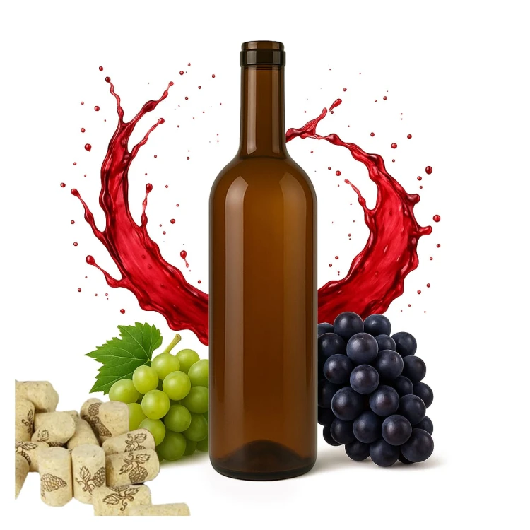 Butelka na wino brazowa bordeaux bimberek