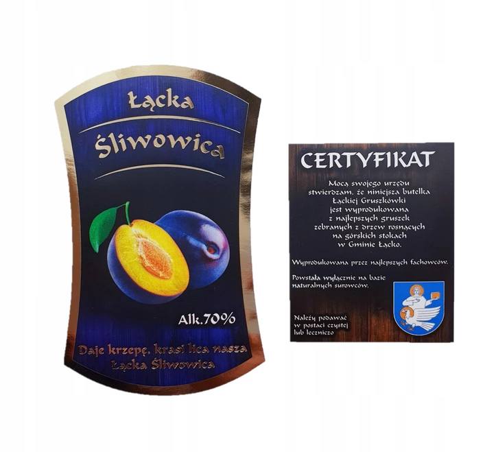Etykieta śliwowica Łącka