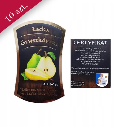 etykieta na gruszkowke bimberek
