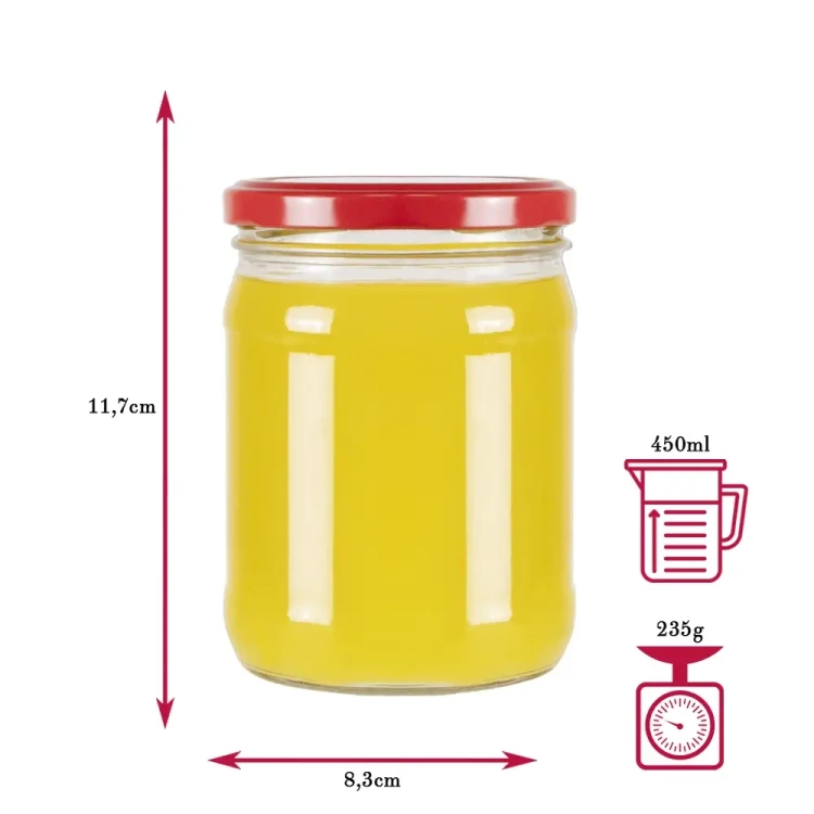 Sloik 450ml na miod zgrzewka bimberek wymiary