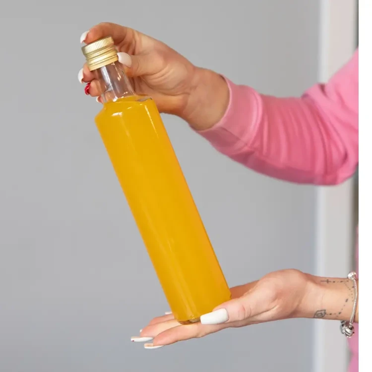 Bezbarwna butelka na oliwe olej Dorica 500ml Bimberek zakretka