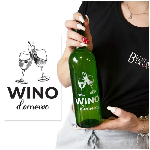 Butelka na wino z nadrukiem Bordeaux 750ml Bimberek