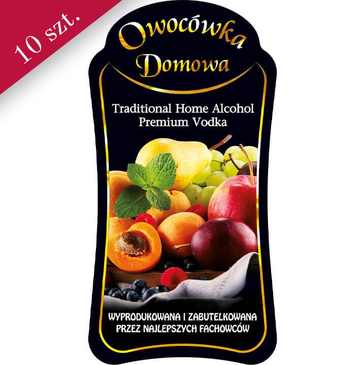Etykieta owocówka Bimberek premium sklep