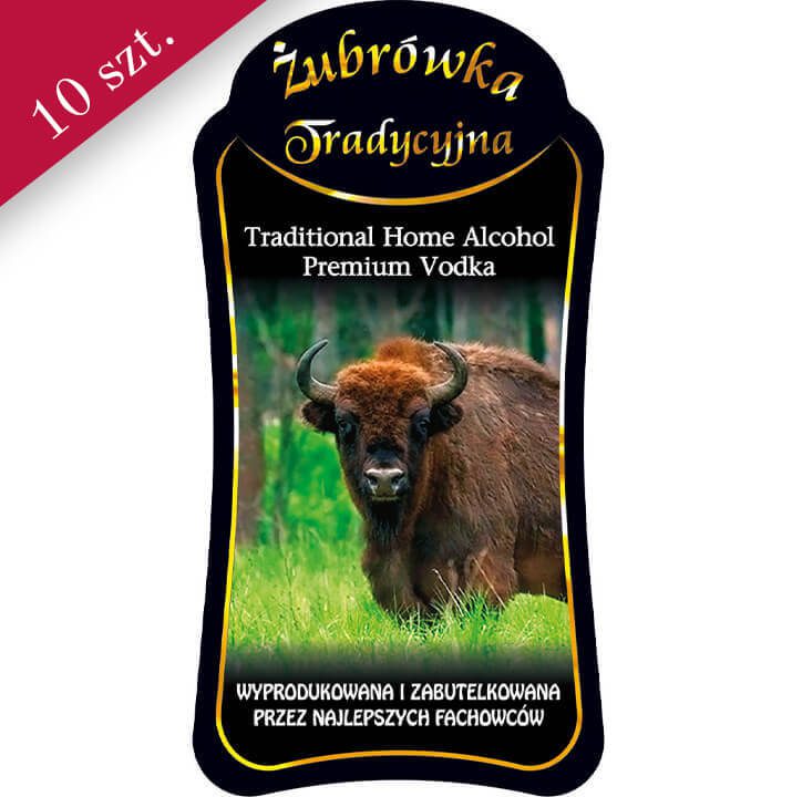 Etykieta żubrówka premium