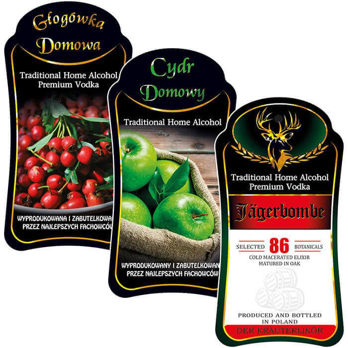Etykieta premium Bimberek cydr jagermeister glog