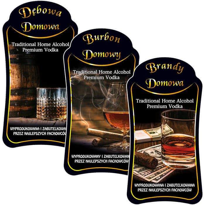 Etykieta premium Bimberek debowa burbon brandy