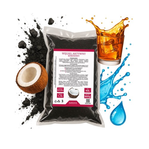 Wegiel aktywny kokosowy 860g Bimberek