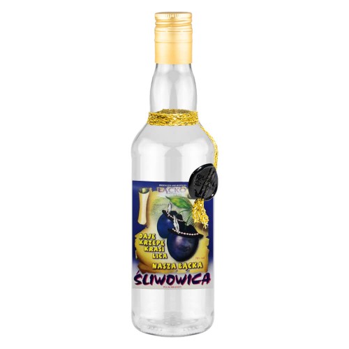 Butelka-ozdobna-ze-sznurkiem-sliwowica-bimberek 3