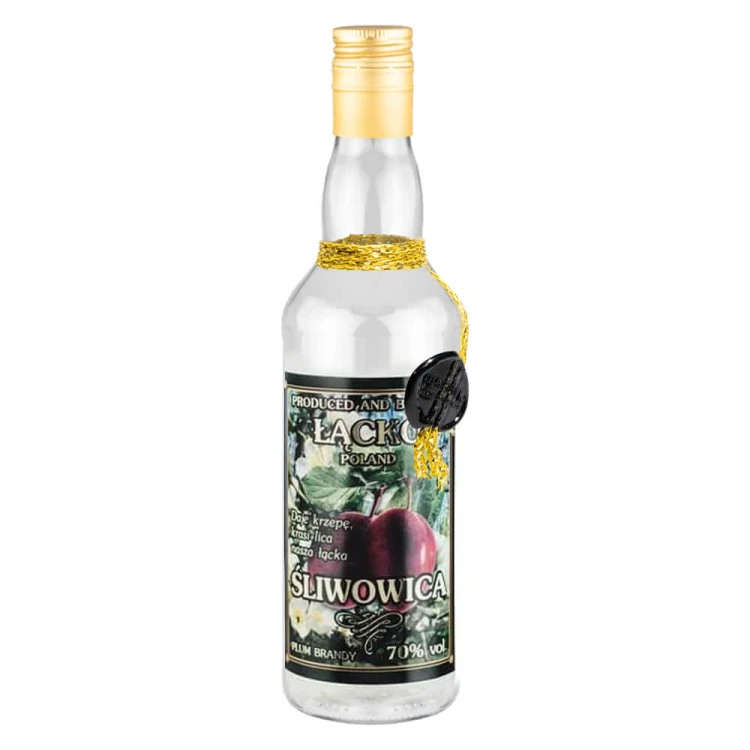 Butelka zdobiona na sliwowice bimberek 5