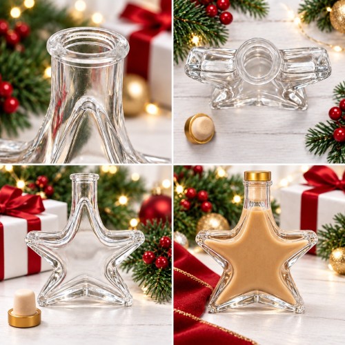 Butelki szklane Gwiazda 200 ml – zestaw 20 szt.