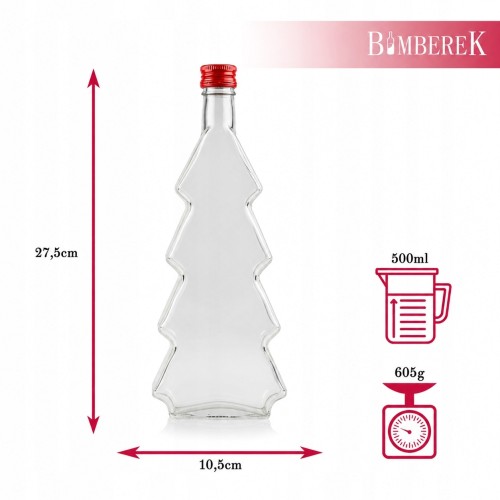 Butelka szklana Choinka 500 ml