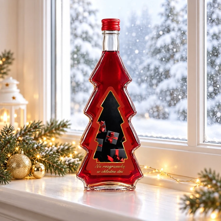Butelki Choinka 500 ml z etykietą Choinka Premium – zestaw 5 szt.