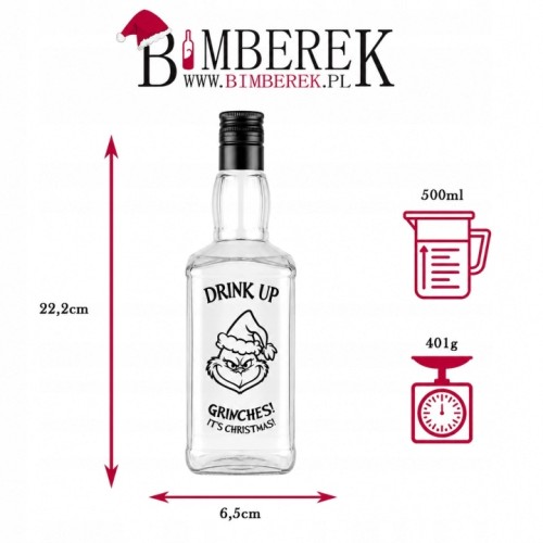 Butelka Daniel 500 ml z nadrukiem świątecznym