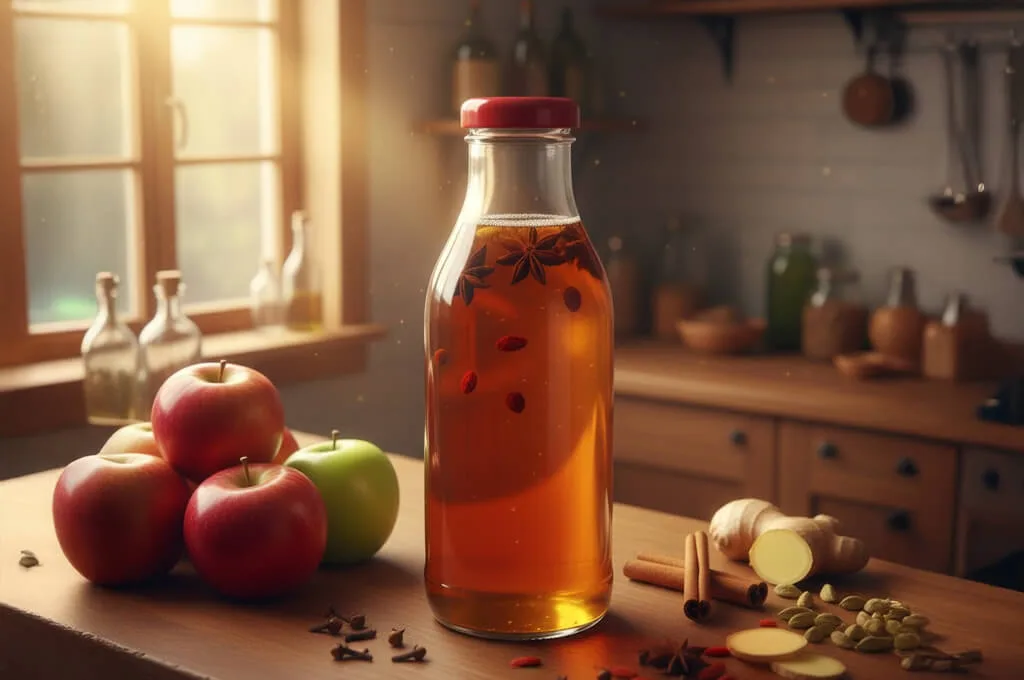 zimowy syrop jablkowy do herbaty przepis nimberek