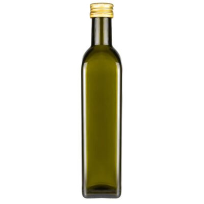 Butelka marasca 500ml na oliwe Bimberek zakretka krotka zlota