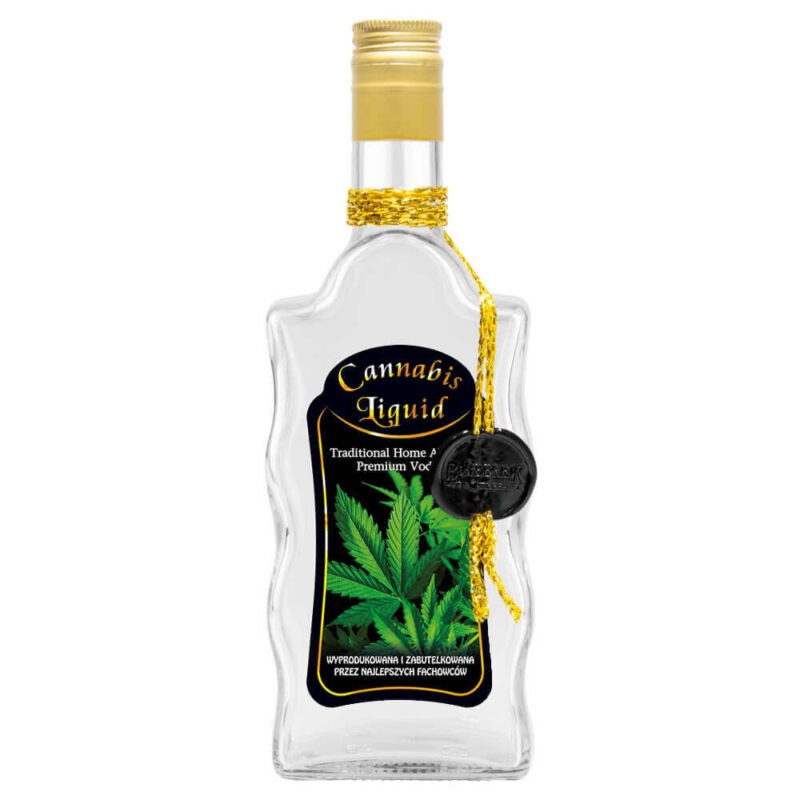 Butelka ozobna ze sznurkiem Fala Bimberek cannabis