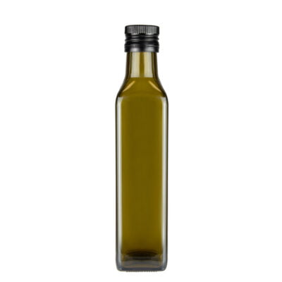 Butelka Marasca 250ml na oliwe olej z zakretka korek niekapek czarny Bimberek